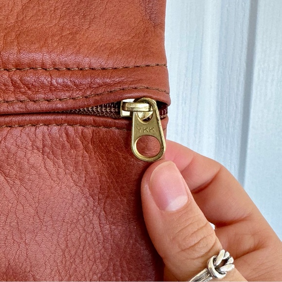 Cognac Leather Crossbody Bag - Picture 5 of 8